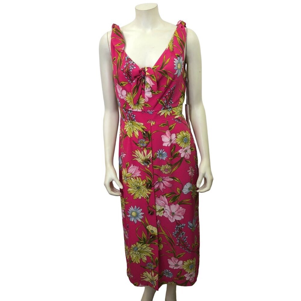 JUNE & HUDSON MIDI V NECK DRESS SZ MD NEW‎ WITH TAG